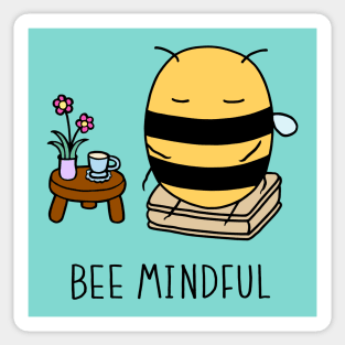 Bee Mindful - Turquoise Sticker